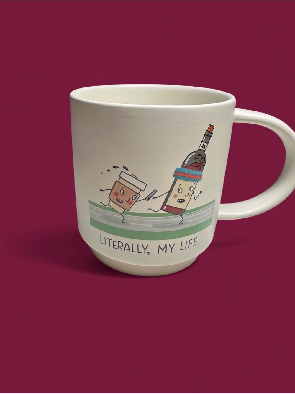 Hallmark Shoebox "Literally, My Life" Coffee & Wine Relay Mug ☕️🍷